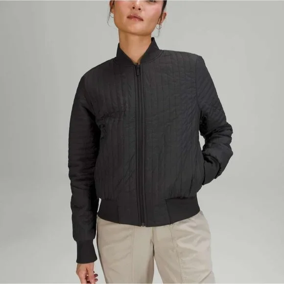 Lululemon Non-Stop Cotton Reversible Bomber Jacket in Black - Picture 14 of 16